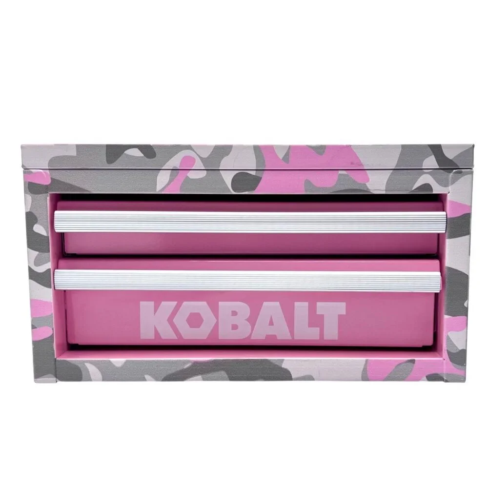 Kobalt Mini Pink Camo 2-Drawer Tool Box NEW Crafts Grooming CUTE
